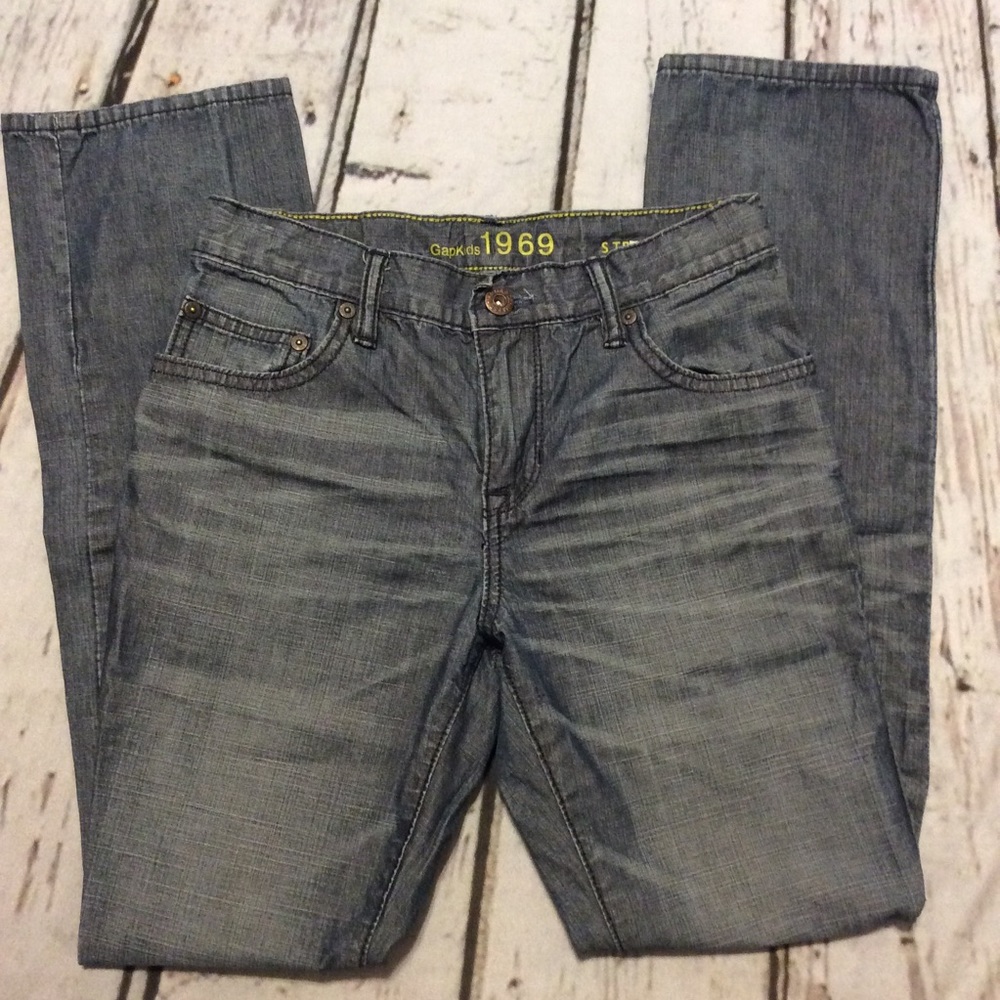 Gap Boys Chambray Pants NEW 10